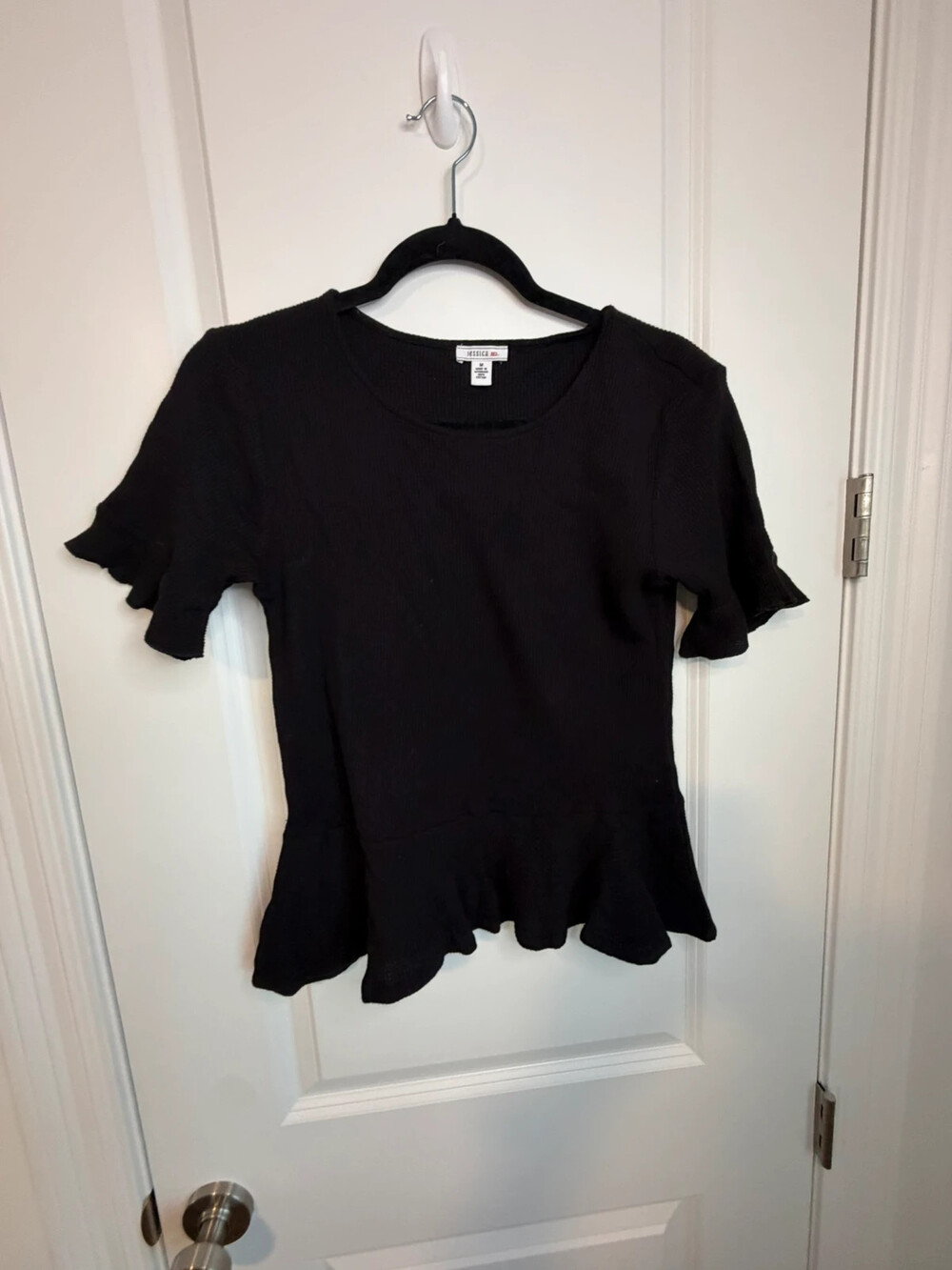 Jessica MD classic black shirt. Dress up or die.